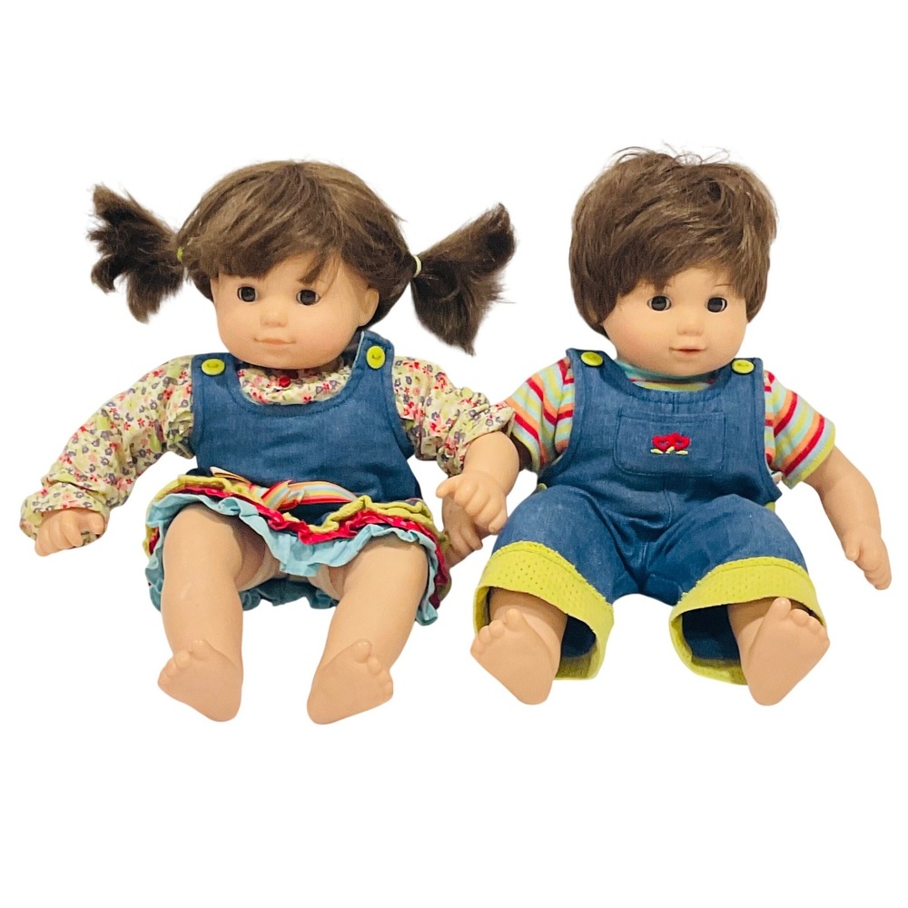 American Girl Bitty Baby Twins Boy Girl Brown Hair Brown Eyes Original Clothing
